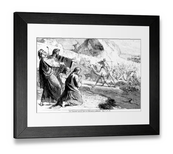 Framed Print : The Hagarites are defeated by the Reubenites
