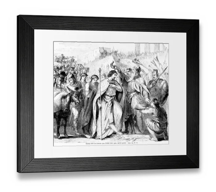 Framed Print : David is anointed in Hebron, kings over all Israel