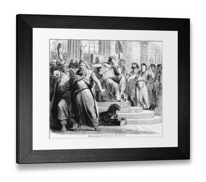 Framed Print : Rehoboam accepts evil advice, King Solomon Framed Print : Rehoboam accepts evil advice, King Solomon