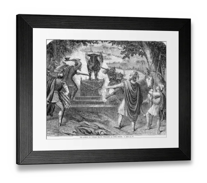 Framed Print : Assa destroys the idol of Queen Maecha at the brook Framed Print : Assa destroys the idol of Queen Maecha at the brook