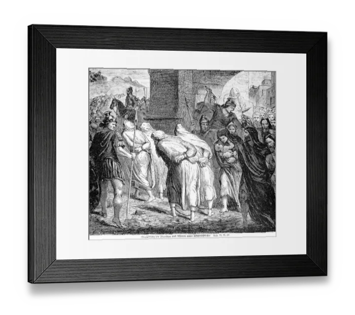 Framed Print : Leading the Israelites away to Assyria under ThiglathPlesser