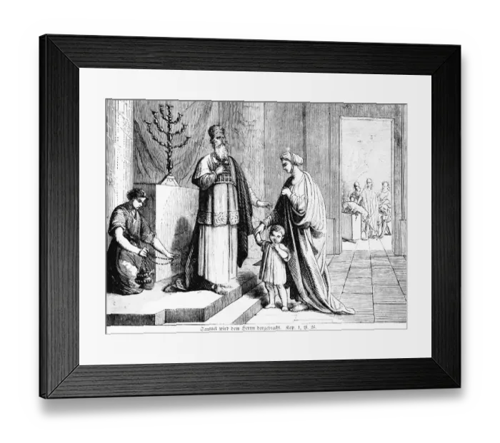Framed Print : Samuel is offered to the Lord, group Framed Print : Samuel is offered to the Lord, group
