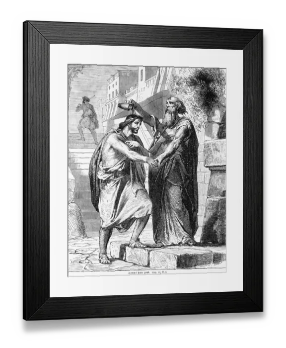Framed Print : Samuel anoints Saul, anointing Framed Print : Samuel anoints Saul, anointing