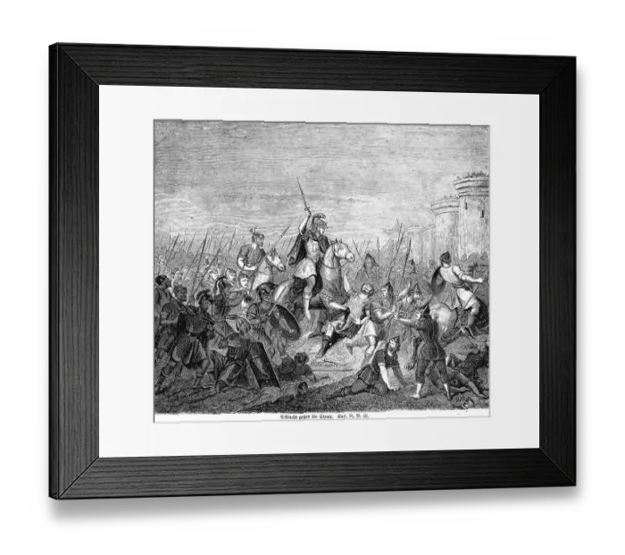 Framed Print : Battle against the Syrians, flee