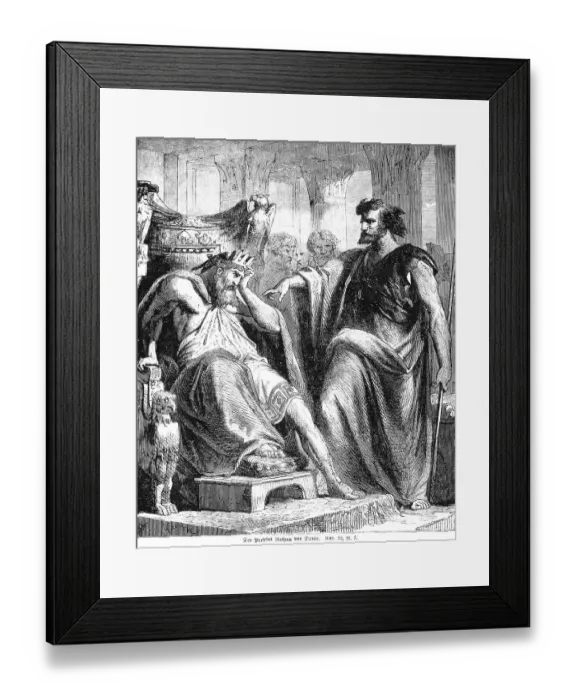 Framed Print : The prophet Nathan in front of David