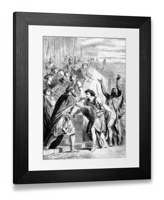 Framed Print : David's reconciliation with Absalom