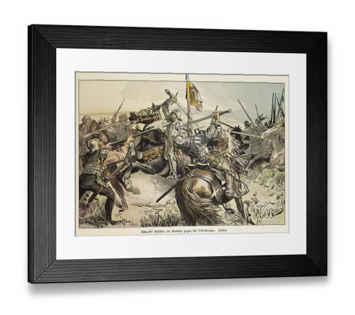 Framed Print : Albrecht Achilles fighting the Nurembergers 1449 Framed Print : Albrecht Achilles fighting the Nurembergers 1449