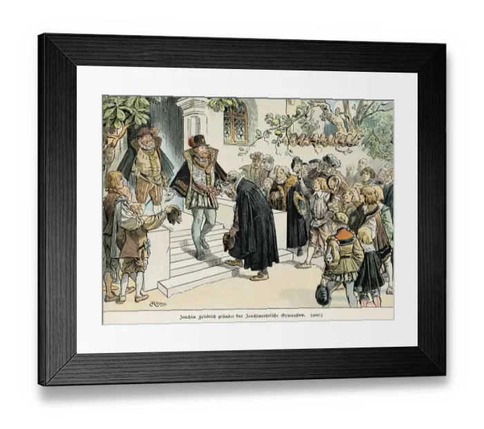 Framed Print : Joachim Friedrich founds the Joachimsthal Grammar School in 1607 Framed Print : Joachim Friedrich founds the Joachimsthal Grammar School in 1607