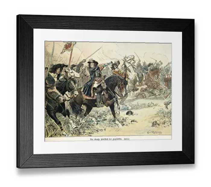Framed Print : The Great Elector, Fehrbellin 1675
