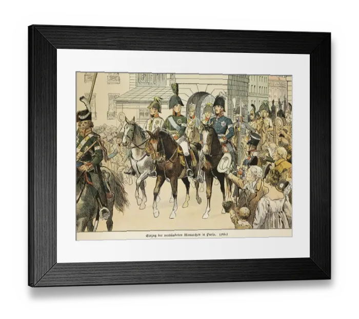 Framed Print : Unification of the Allied Monarchs in Paris 1815