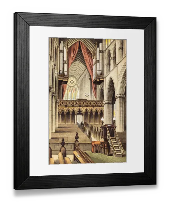 Framed Print : Cathedral with organ, choir loft Framed Print : Cathedral with organ, choir loft