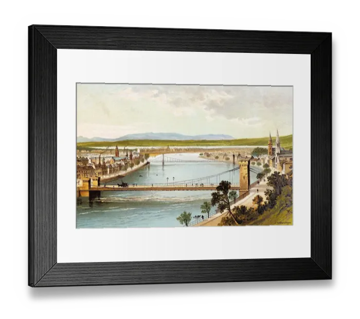 Framed Print : View from the castle, city view Inverness