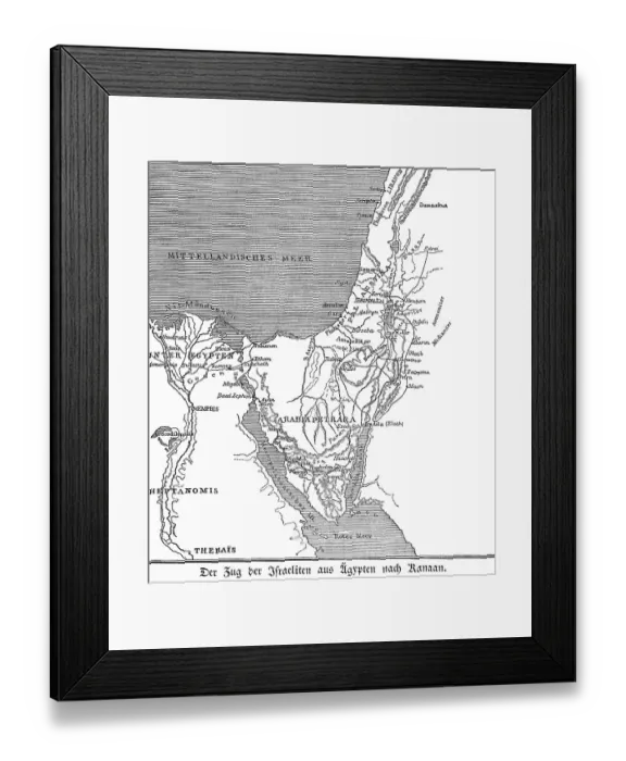 Framed Print : The migration of the Israelites from Egypt to Canaan Framed Print : The migration of the Israelites from Egypt to Canaan