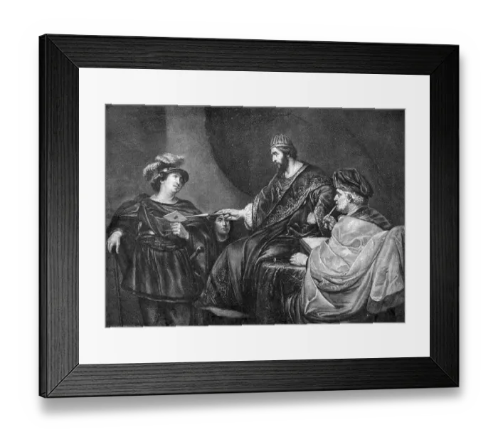 Framed Print : The Epistle of Uriah, Second Book of Samuel