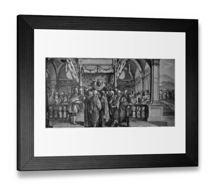 Framed Print : Rehoboam's hard speech to the people Framed Print : Rehoboam's hard speech to the people