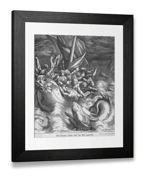 Framed Print : The prophet Jonah is thrown into the sea Framed Print : The prophet Jonah is thrown into the sea