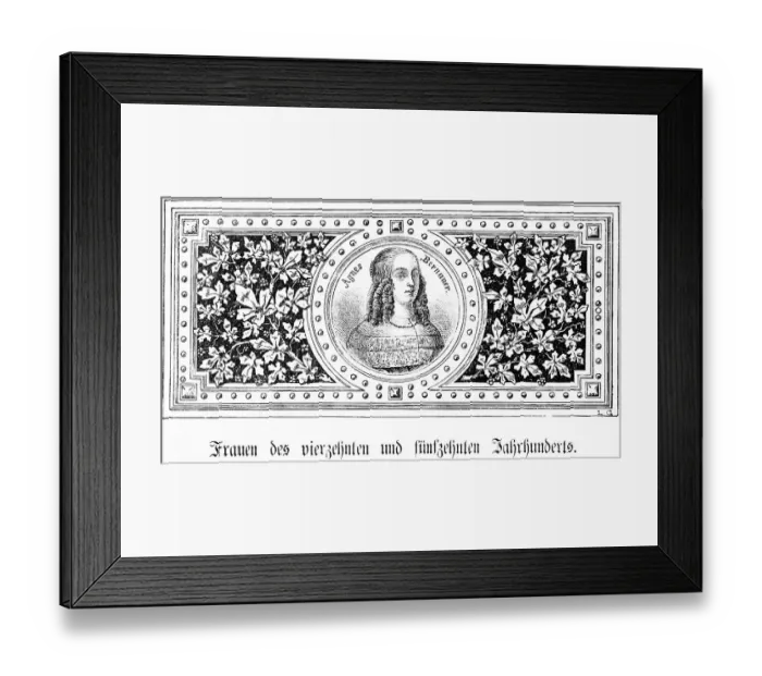 Framed Print : Emblem for the chapter Women of the 14th and 15th century Framed Print : Emblem for the chapter Women of the 14th and 15th century