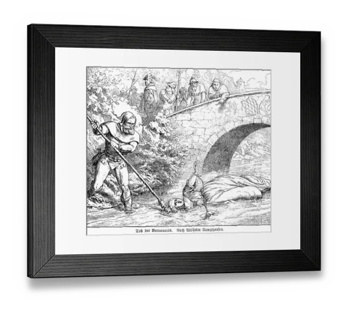 Framed Print : Death by drowning of Agnes Bernauer Framed Print : Death by drowning of Agnes Bernauer