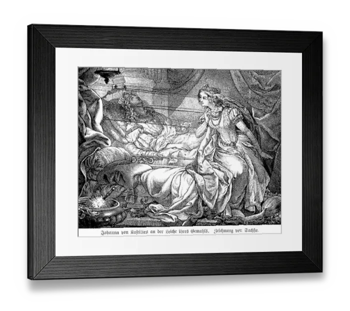 Framed Print : Joan of Castile, corpse, man Archduke Philip Framed Print : Joan of Castile, corpse, man Archduke Philip