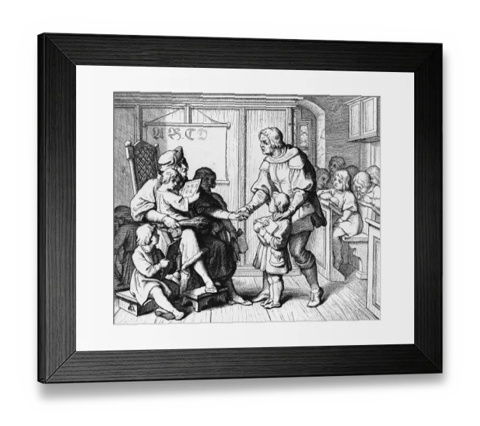 Framed Print : Martin Luther being led to school Framed Print : Martin Luther being led to school