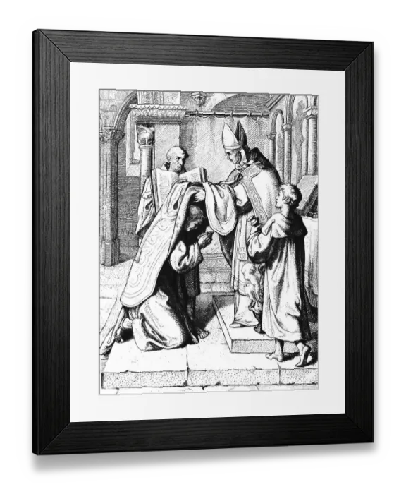 Framed Print : Martin Luther is solemnly ordained priest