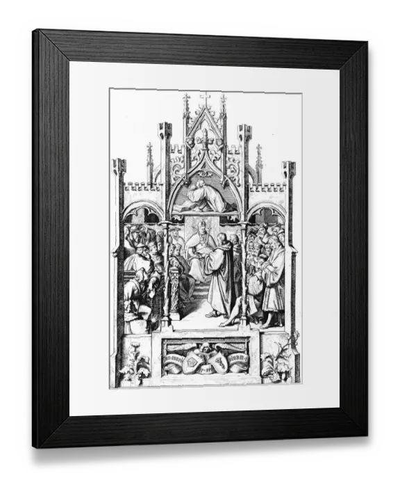 Framed Print : Martin Luther, handing over the Augsburg Confession in the bishop's seat