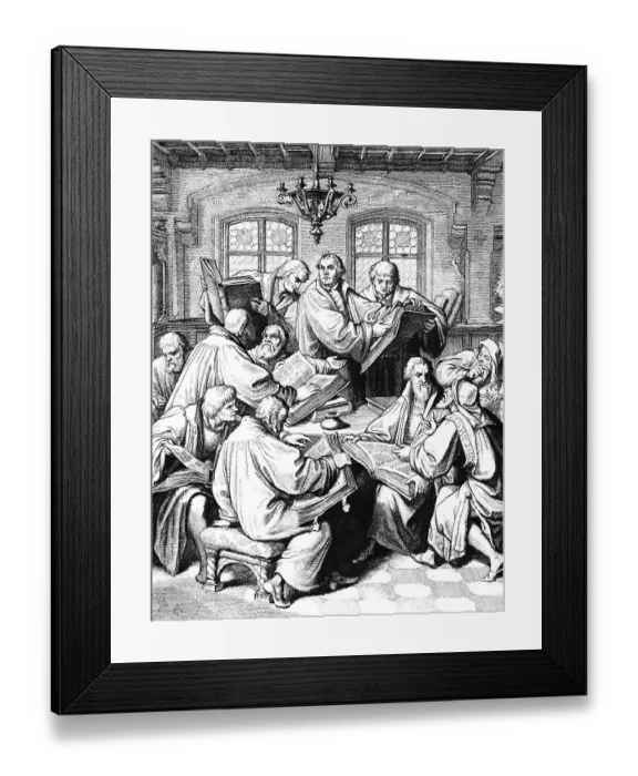 Framed Print : Martin Luther, Bible translation