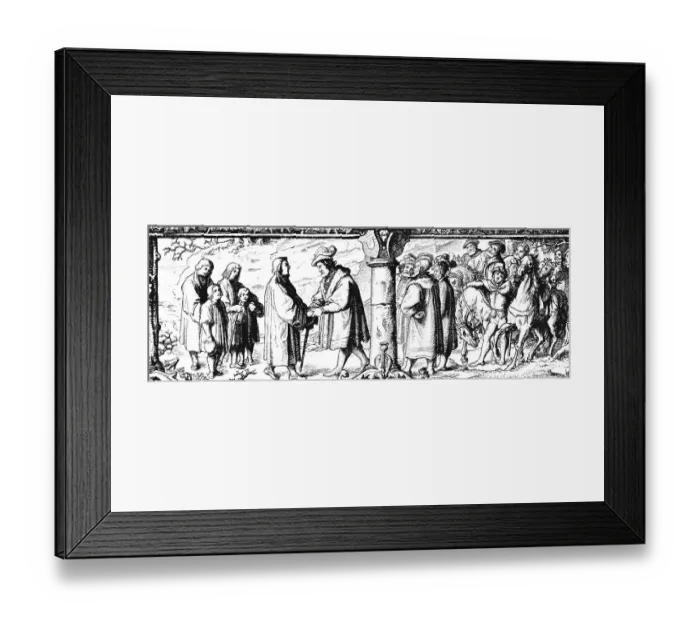 Framed Print : The Count of Mansfeld receives Martin Lutherat the border