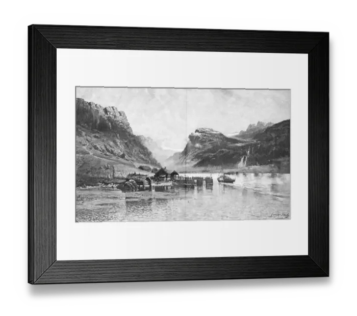Framed Print : Norwegian fjord landscape, Norway Framed Print : Norwegian fjord landscape, Norway