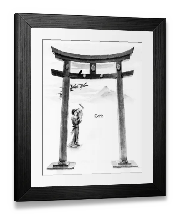 Framed Print : Torii, Japanese gate, Tokyo, Japan Framed Print : Torii, Japanese gate, Tokyo, Japan