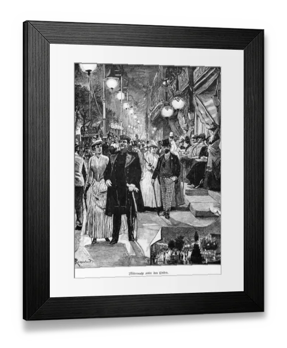 Framed Print : Midnight under the Linden, Berlin Framed Print : Midnight under the Linden, Berlin