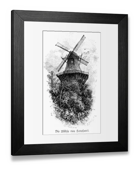 Framed Print : Mill of Sanssouci, Potsdam near Berlin Framed Print : Mill of Sanssouci, Potsdam near Berlin