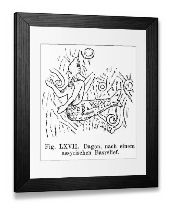 Framed Print : Dagon, chief god of the Philistines