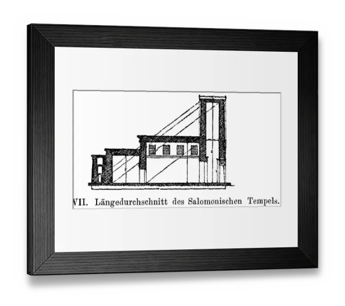 Framed Print : Temple of Solomon, cross-section