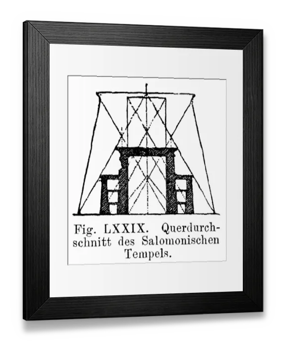Framed Print : Temple of Solomon, floor plan, Phoenician architectural style Framed Print : Temple of Solomon, floor plan, Phoenician architectural style