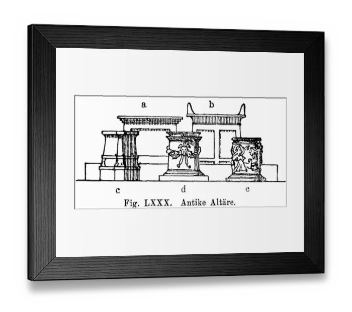 Framed Print : Various ancient altars, a Syrian altar