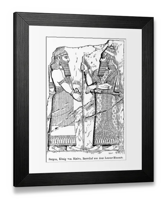 Framed Print : Sargon, King of Ninve, Tigris, Mesopotamia Framed Print : Sargon, King of Ninve, Tigris, Mesopotamia