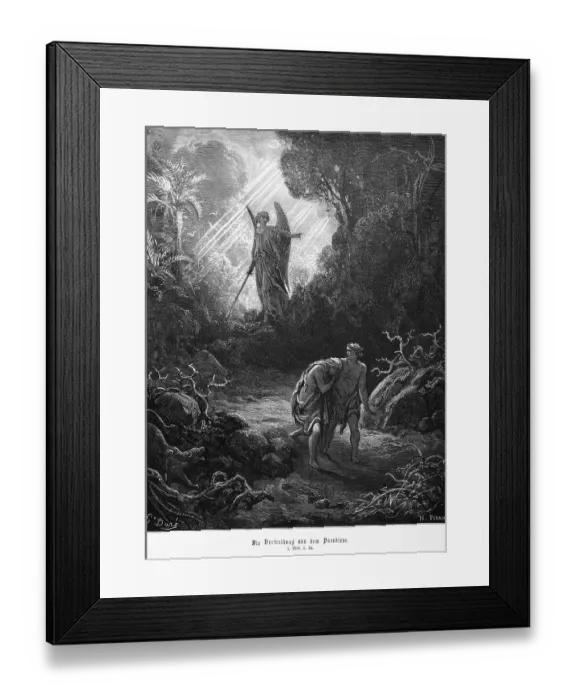 Framed Print : Bible, expulsion from paradise