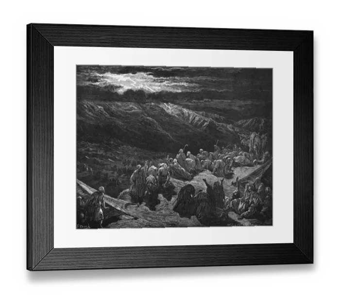 Framed Print : Bible, the third day at Sinai, First Book of Moses Framed Print : Bible, the third day at Sinai, First Book of Moses