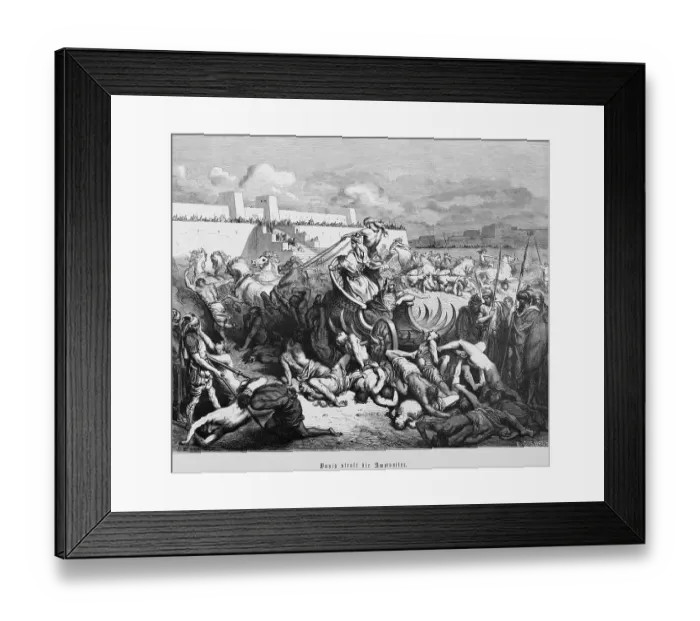 Framed Print : David punishes the Ammonites, 2nd Book of Samuel
