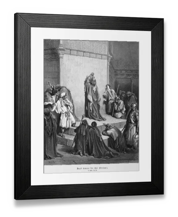 Framed Print : David weeping over the death of Absalom