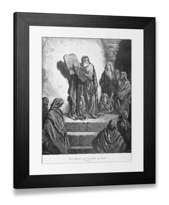 Framed Print : Ezra shows the people the law, Nehemiah Framed Print : Ezra shows the people the law, Nehemiah