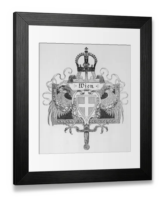 Framed Print : Vienna, emblem, symbol, imperial crown