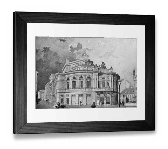 Framed Print : Raimung Theatre in Vienna, round building