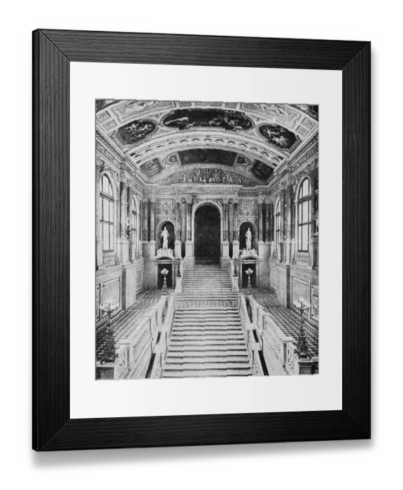 Framed Print : Vienna, staircase of the new Burgtheater