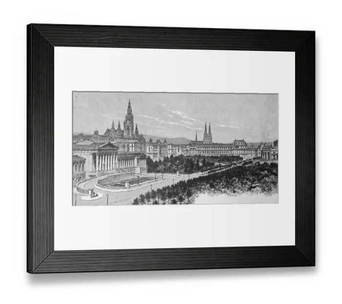Framed Print : Franzensring and parliament building