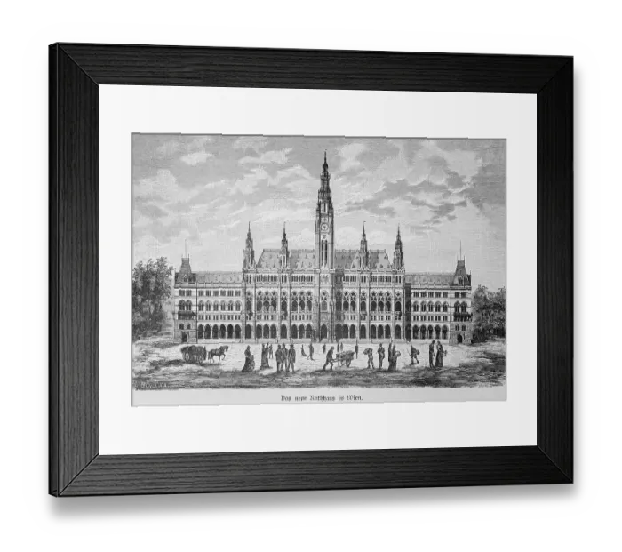 Framed Print : New City Hall in Vienna, tower Framed Print : New City Hall in Vienna, tower