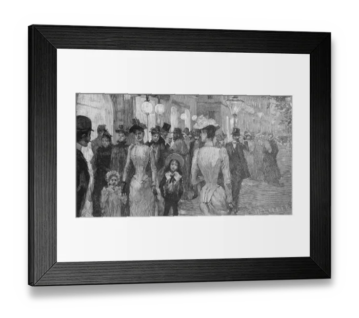 Framed Print : On the Ringstrasse in Vienna, street scene at night Framed Print : On the Ringstrasse in Vienna, street scene at night