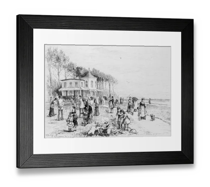 Framed Print : On the Heiligen Damm, lakeside Framed Print : On the Heiligen Damm, lakeside