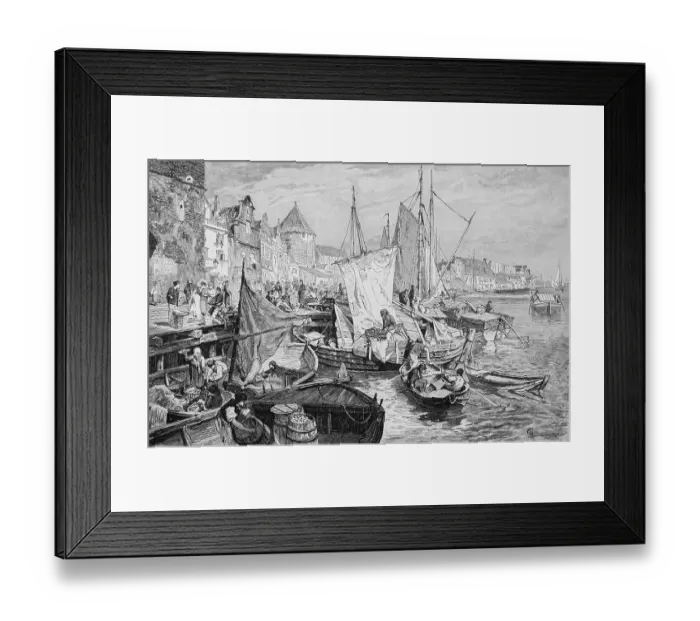Framed Print : Market at the river Mottlau in Gdansk Framed Print : Market at the river Mottlau in Gdansk